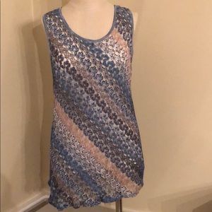 NWOT Nic + Zoe crochet style tank top